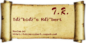 Tóbiás Róbert névjegykártya
