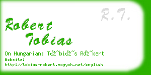 robert tobias business card